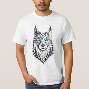 Camiseta Lynx Wild Animal Nature Ilustracion Tattoo