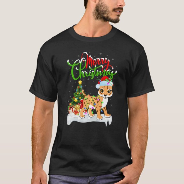 Camiseta Lynx  Xmas Decorations Santa Lynx Christmas (Anverso)