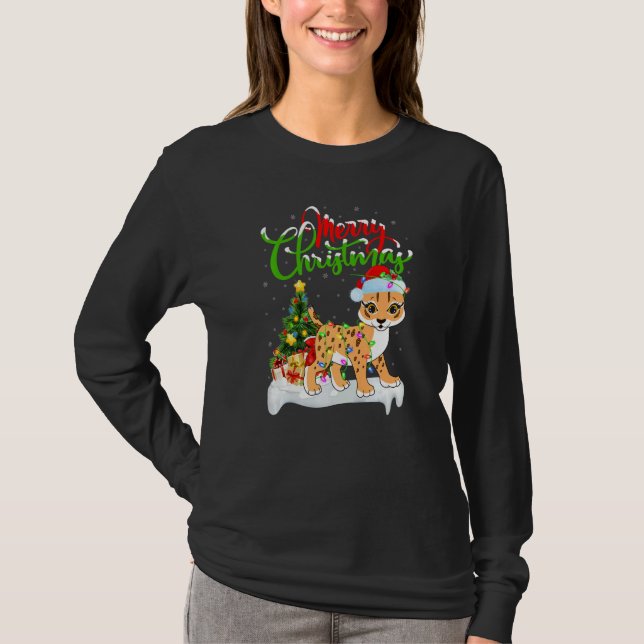 Camiseta Lynx  Xmas Decorations Santa Lynx Christmas (Anverso)