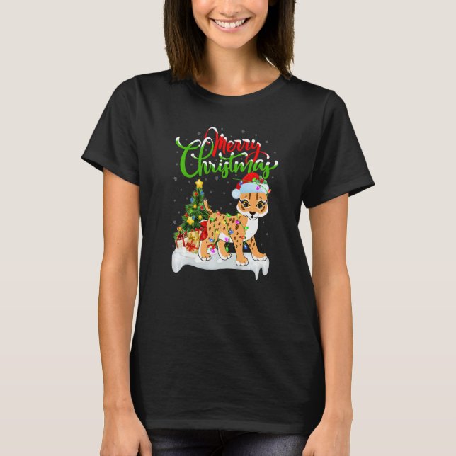 Camiseta Lynx  Xmas Decorations Santa Lynx Christmas (Anverso)
