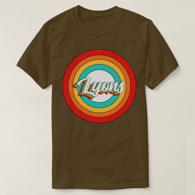Camiseta Lyon Name Shirt Vintage Lyons Circle (Diseño del anverso)