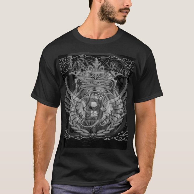 Camiseta Lyon real negro doblado (Anverso)