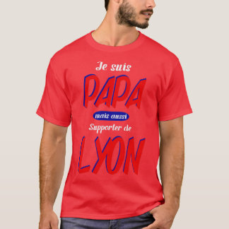 Camiseta lyon regalo personalizado papá padre lyonnais man