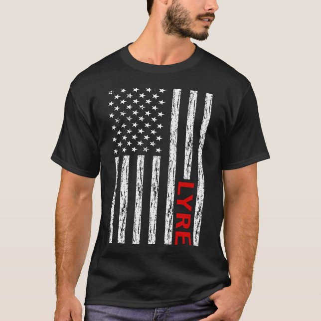Camiseta Lyre de la bandera de los Estados Unidos (Anverso)