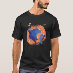 Camiseta Lyri, cantante de micrófonos de Cat Feline Meow Ma