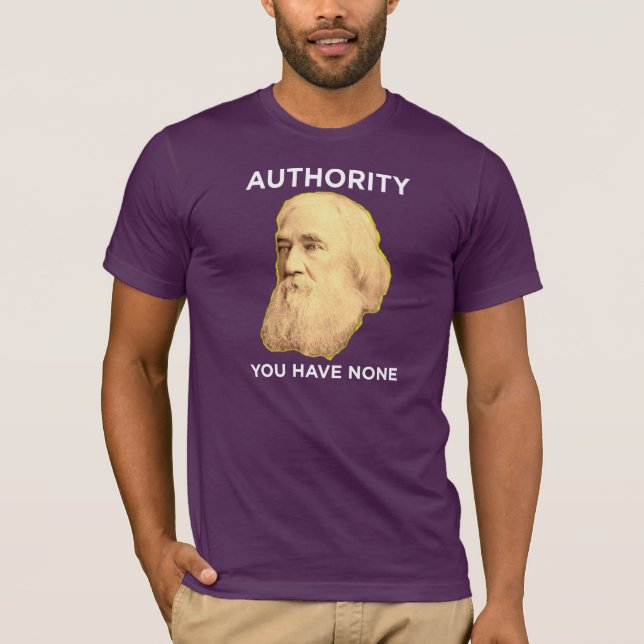 Camiseta Lysander Spooner ninguna autoridad (Anverso)