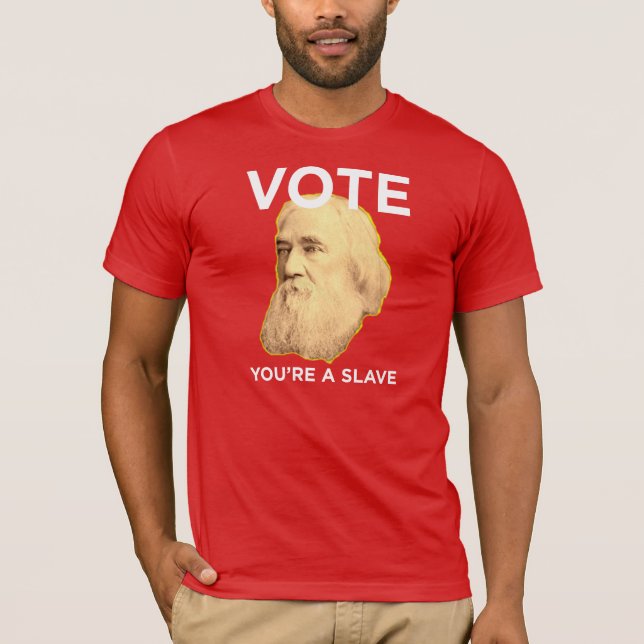 Camiseta Lysander Spooner ningunos amos ningunos esclavos (Anverso)
