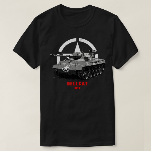 Camiseta M18 Tanque militar Hellcat WW2 (Diseño del anverso)