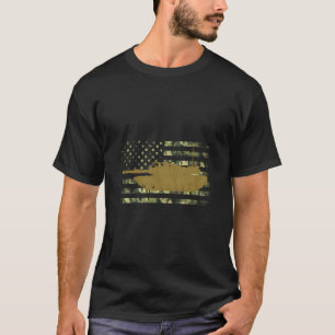 Camiseta M1 Abrams Batalla Militar Tanque Camo Bandera Amer