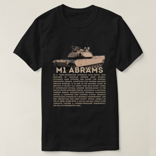 Camiseta M1 Abrams Tank (Diseño del anverso)