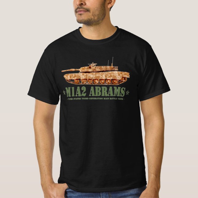 Camiseta M1A2 Abrams US MBT Tank Desert Storm Veterano (Anverso)