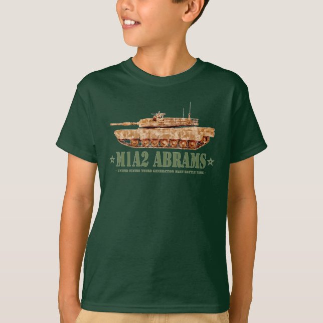 Camiseta M1A2 Abrams US MBT Tank Desert Storm Veterano (Anverso)