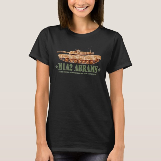 Camiseta M1A2 Abrams US MBT Tank Desert Storm Veterano (Anverso)