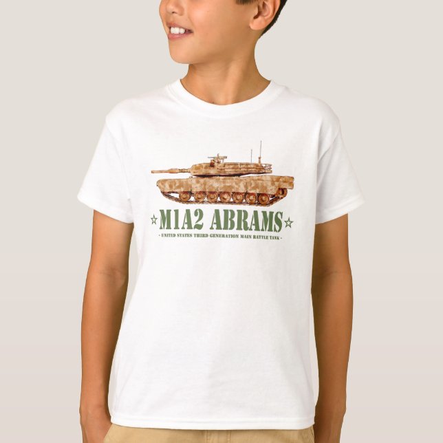 Camiseta M1A2 Abrams US MBT Tank Desert Storm Veterano (Anverso)