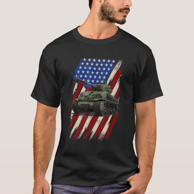 Camiseta M4a3eb Sherman Tank World War 2 American Tank Usa (Anverso)