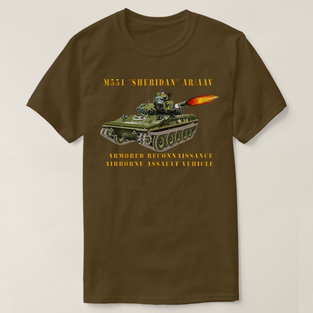 Camiseta M551 Sheridan Firing ARAAV (Diseño del anverso)