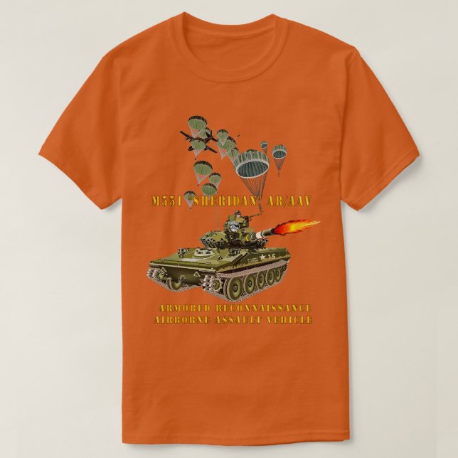 Camiseta M551 Sheridan Firmando ARVAAV con paracaidistas (Diseño del anverso)