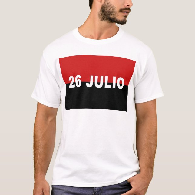 Camiseta M-26-7 bandera - Bandera del Movimiento 26 de (Anverso)