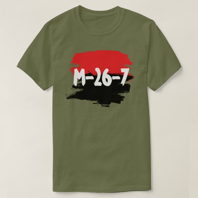 Camiseta M-26-7 verde olivo (Diseño del anverso)