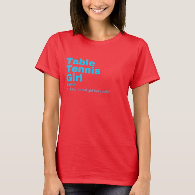 Camiseta m Chica - Tenis de mesa (Anverso)