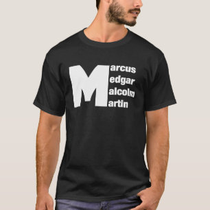 Camiseta M Es Por Marcus Medgar Malcolm y Martin Black Pr