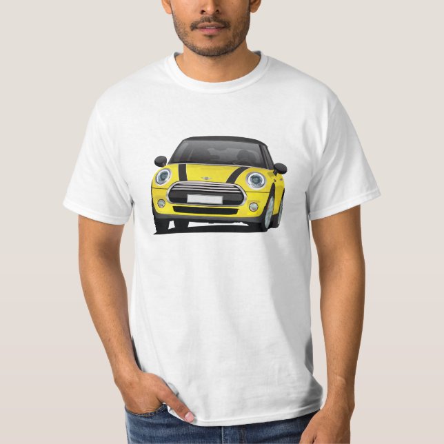 Camiseta M Hatch Cooper S (F56) amarillo - negro (Anverso)