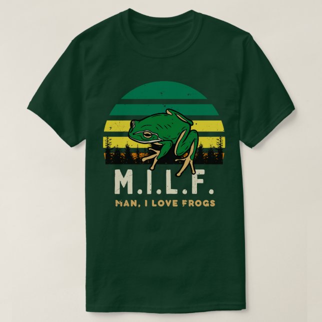 Camiseta M I L F Man I Love Frony Retro (Diseño del anverso)