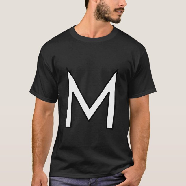 Camiseta M Letra alfabeta mayúscula mamáes de número de pal (Anverso)