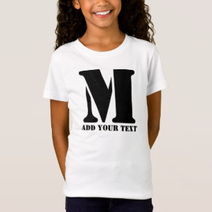 Camiseta M Monograma simple Minimalista moderno personaliza