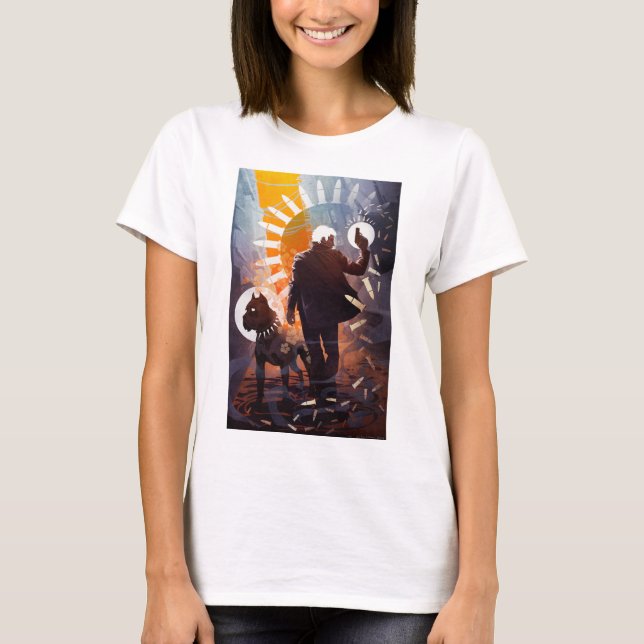 Camiseta M&S Simon & Peaches - Arte de Galen Dara (Anverso)