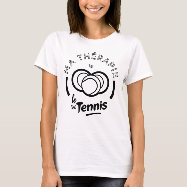 Camiseta Ma thérapie le tennis (Anverso)