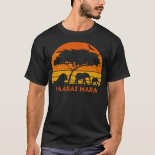 Camiseta Maasai Mara Safari Elefante León Sunset Kenya Safa