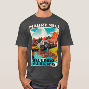 Camiseta Mabry Mill Blue Ridge Parkway Retro WPA Style Nati