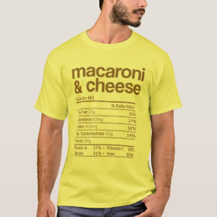 Camiseta Mac Y Cheese Nutrition Funny Thankending Mac N'