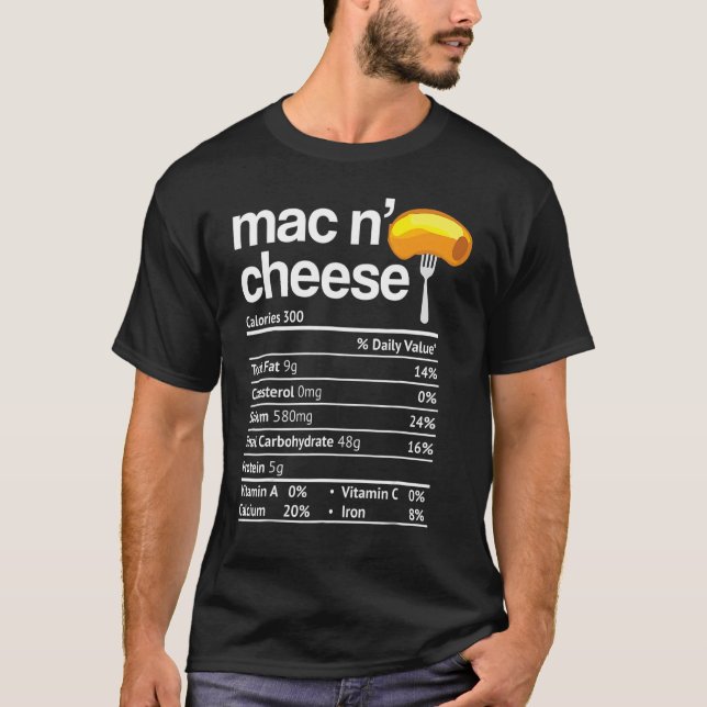 Camiseta Mac y Cheese Nutrition Thankings Mac N' Chees (Anverso)
