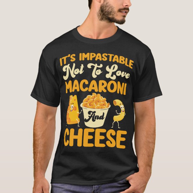 Camiseta Mac y queso es inpaestable no amar (Anverso)
