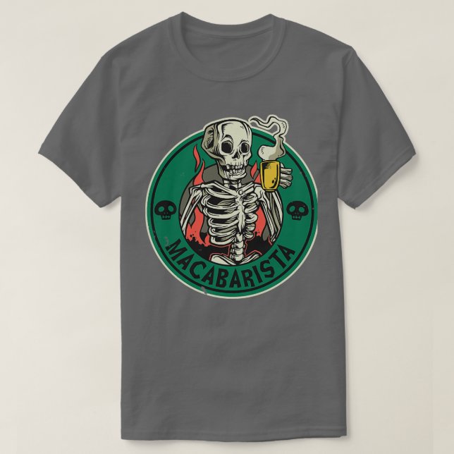 Camiseta Macabre Barista (Diseño del anverso)