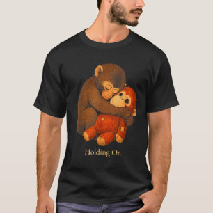 Camiseta Macaco de Punch agarrado a mono de peluche emocion