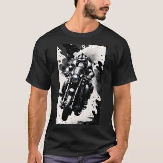 Camiseta Macaco pilotando moto