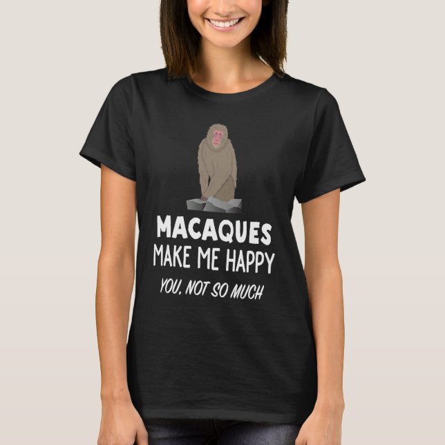 Camiseta Macacos monos Macacos me hacen feliz (Anverso)