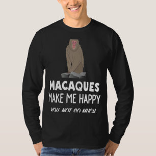 Camiseta Macacos monos Macacos me hacen feliz