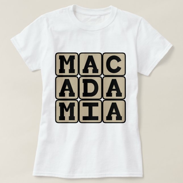 Camiseta Macadamia, Nuez Hawaiana (Diseño del anverso)