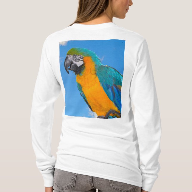 Camiseta Macao azul y amarillo (Reverso)