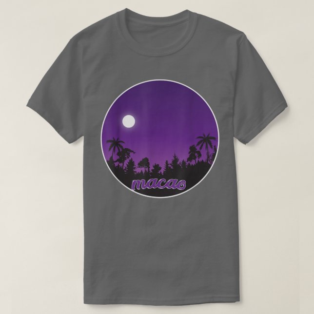 Camiseta macao By night with Palms  (Diseño del anverso)