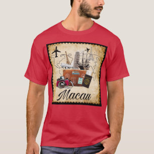 Camiseta Macao World Travel Souvenir Travel Tra de destino