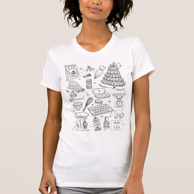 Camiseta Macaron Baking Elements (Anverso)