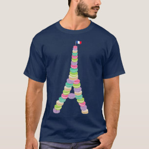 Camiseta Macaron Eiffel Tower French Macaroon Paris