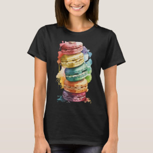 Camiseta Macarones franceses cocina postre Pastel Floral Ma