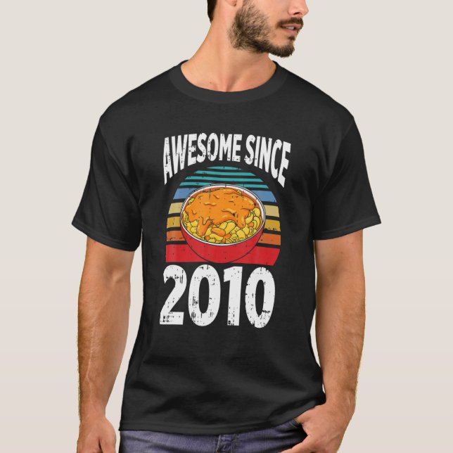 Camiseta Macaroni Cheese Increíble Desde 2010 12º Cumpleaño (Anverso)