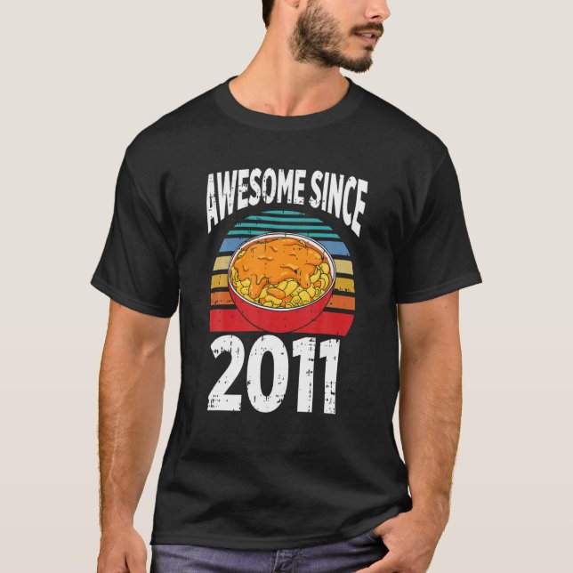 Camiseta Macaroni Cheese Increíble Desde 2011 11º Cumpleaño (Anverso)